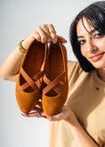 Load image into Gallery viewer, VelvetCriss Suede Flats-CAMEL