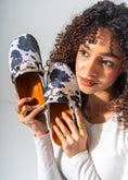 Load image into Gallery viewer, Cow-Print Fuzzy Clog Mules-WHITE