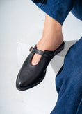 Load image into Gallery viewer, The Minimalist Buckle Mules-BLACK