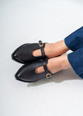 Load image into Gallery viewer, The Minimalist Buckle Mules-BLACK