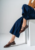 Load image into Gallery viewer, Patent Multi-Strap Buckle Flats-BROWN