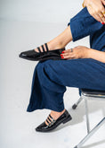 Load image into Gallery viewer, Patent Multi-Strap Buckle Flats-BLACK