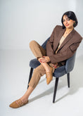 Load image into Gallery viewer, Pointed-Toe Triple Strap Flats-CAFFE