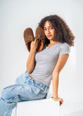 Load image into Gallery viewer, Ring Detail Suede Clogs-BROWN