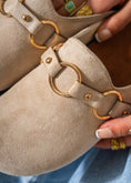 Load image into Gallery viewer, Ring Detail Suede Clogs-BEIGE