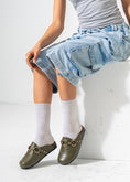 Load image into Gallery viewer, Classic Ring-Detail Clogs-OLIVE