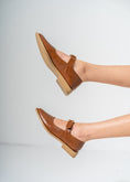 Load image into Gallery viewer, The Sculpted Mary Jane Flats-CAMEL