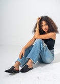 Load image into Gallery viewer, Architectural Cut-Out Pointed Toe Mules-BLACK