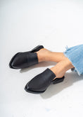 Load image into Gallery viewer, Architectural Cut-Out Pointed Toe Mules-BLACK