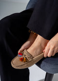 Load image into Gallery viewer, Tassel Suede Flat -beige