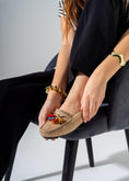 Load image into Gallery viewer, Tassel Suede Flat -beige