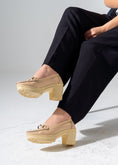 Load image into Gallery viewer, Platform Horsebit Heels -beige