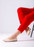 Load image into Gallery viewer, Toe Slip-On Flat-beige