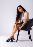 Load image into Gallery viewer, Ornamental Strap Flat-dark blue