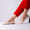 Load image into Gallery viewer, Ornamental Strap Flat-beige