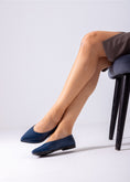 Load image into Gallery viewer, Toe Slip-On Flat-dark blue