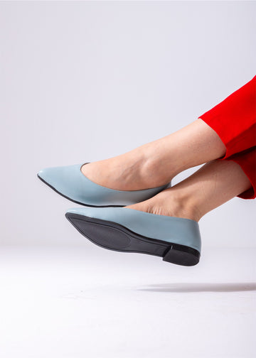 Toe Slip-On Flat-baby blue