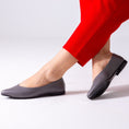 Load image into Gallery viewer, Toe Slip-On Flat-gary