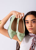 Load image into Gallery viewer, The Ballerina Bow Flat-mint green