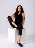 Load image into Gallery viewer, Square Toe Studded Flats-black