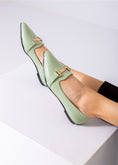 Load image into Gallery viewer, The Audrey Buckle Flat-mint green