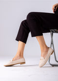 Load image into Gallery viewer, Pointed Stud Detail Flats-beige
