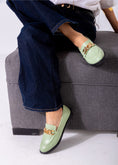 Load image into Gallery viewer, Chunky Chain Loafers-mint green