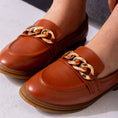 Load image into Gallery viewer, Chunky Chain Loafers-camel