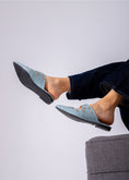 Load image into Gallery viewer, Studded Pointed Backless Mule-baby blue