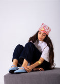 Load image into Gallery viewer, Shimmer Mary Flats-blue