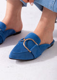 Load image into Gallery viewer, Velvet D Mule-blue