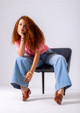 Load image into Gallery viewer, Square Toe Studded Flats-camel