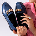 Load image into Gallery viewer, Chunky Chain Loafers-dark blue