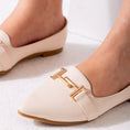Load image into Gallery viewer, The Audrey Buckle Flat-beige