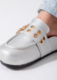 Load image into Gallery viewer, Metallic Studded Buckle Clogs-silver