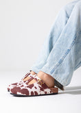 Load image into Gallery viewer, Animal Print Buckle Clogs-brown