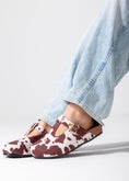 Load image into Gallery viewer, Animal Print Buckle Clogs-brown