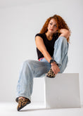 Load image into Gallery viewer, Animal Print Slip-On Flat-beige & black