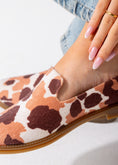 Load image into Gallery viewer, Animal Print Slip-On Flat-orange