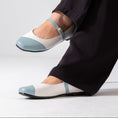 Load image into Gallery viewer, Two-Tone Strappy Flat-blue