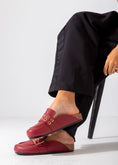 Load image into Gallery viewer, Metallic Studded Buckle Clogs-marron