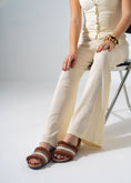 Load image into Gallery viewer, Boho Fringe Slides - CAMEL
