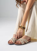 Load image into Gallery viewer, Starlight Criss-Cross Slipper - BEIGE
