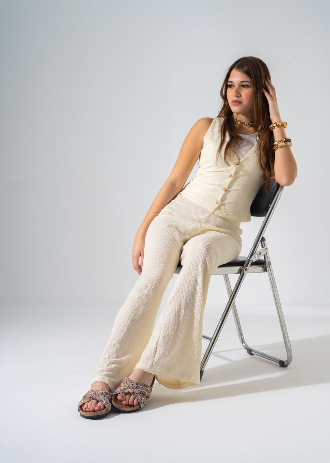 Crystal Boho Slipper - PINK