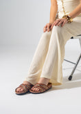 Load image into Gallery viewer, Metallic Ribbed Slides - CAMEL
