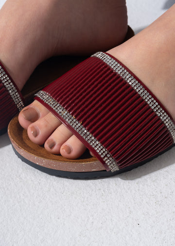Glitzy Texture Slides - MARRON