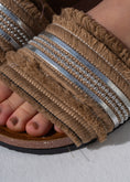 Load image into Gallery viewer, Tassel Trim Sliders - CAFE
