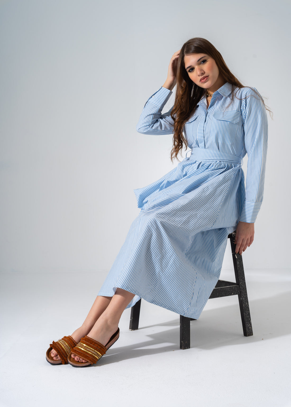 Tassel Trim Sliders - CAMEL