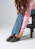 Load image into Gallery viewer, Boho Geometric Clogs - BLACK

