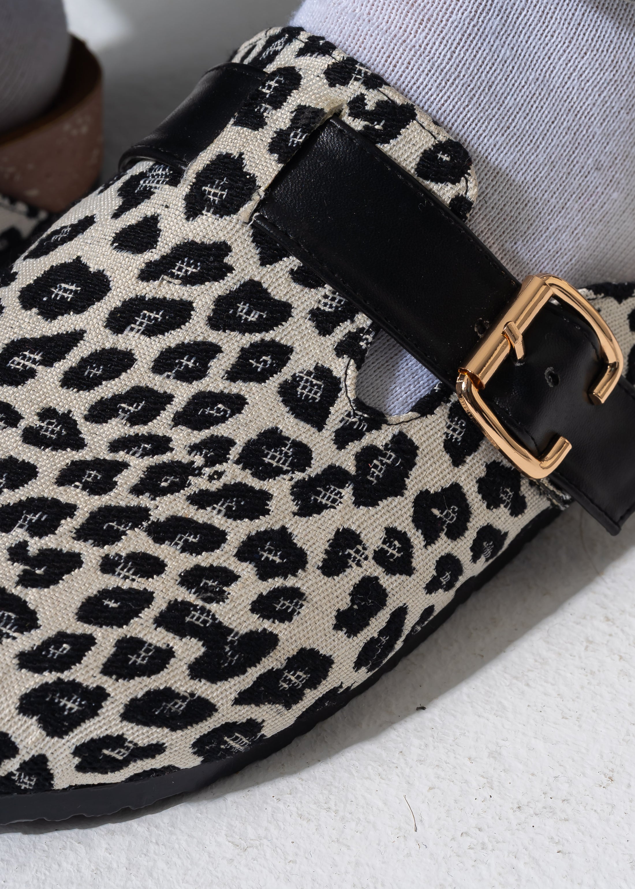 Leopard Clogs - BLACK